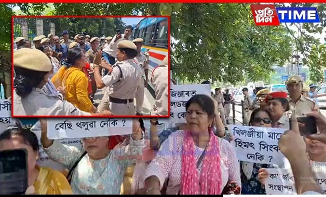 Woman Protestor Slapped by Police as Evicted Silsako Residents Stage Protest